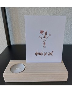 Kaarthouder met waxinelichtje