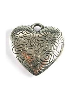 Bedel hart groot zilverkleur