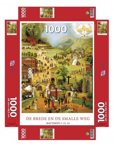 Puzzel brede en smalle weg