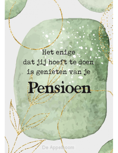 Wenskaart pensioen