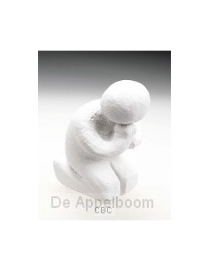 Beeld Danken 10cm wit