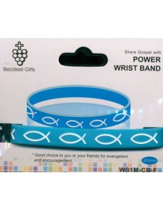Armband vis blauw silicone