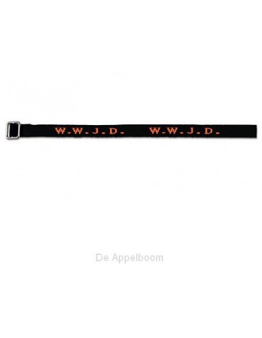 Armband WWJD Zwart/Oranje