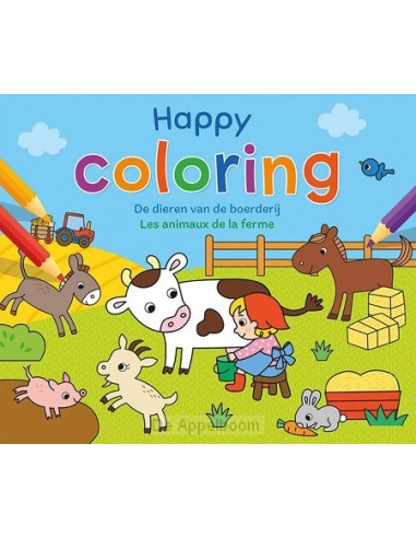 Happy coloring - de dieren van de boerde