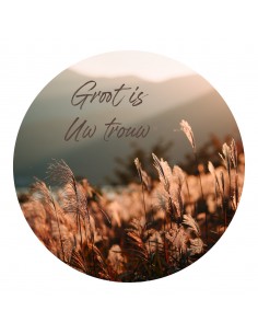 Muurcirkel Groot is Uw trouw