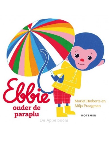 Ebbie onder de paraplu