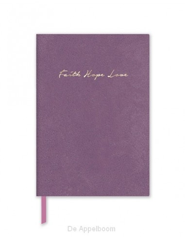Soft Felt PU Journal Purple Faith Hope L