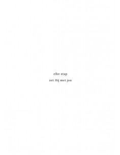 Elke stap zet Hij met jou