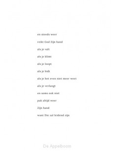 En steeds weer reikt God...