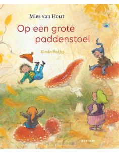 Op een grote paddenstoel