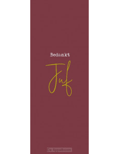 Boekenlegger bedankt juf