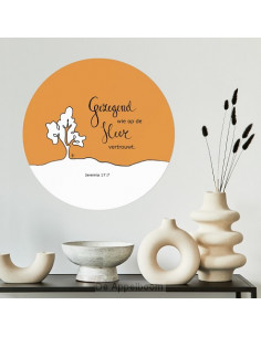 Muurcirkel gezegend wie op...