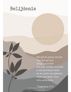 Wenskaart belijdenis strijd...