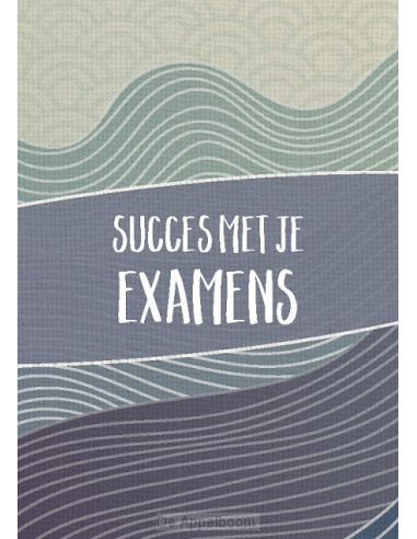 Wenskaart succes met je examens