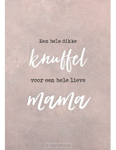 Wenskaart dikke knuffel...