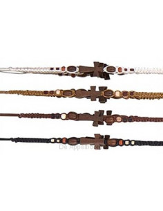 Wood cross bracelet