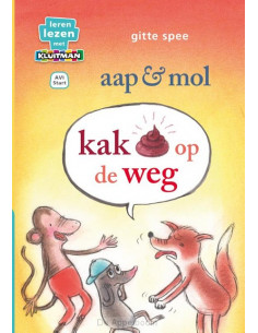 Aap en mol kak op de weg
