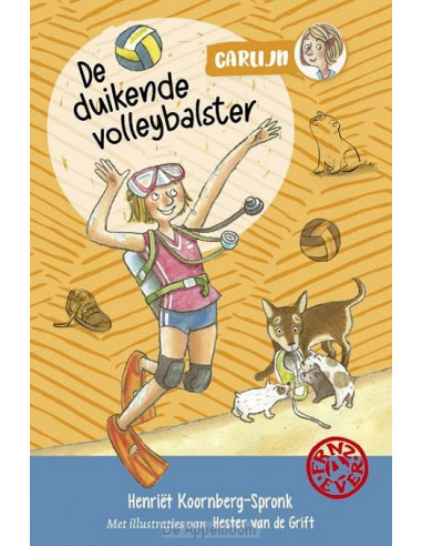 De duikende volleybalster