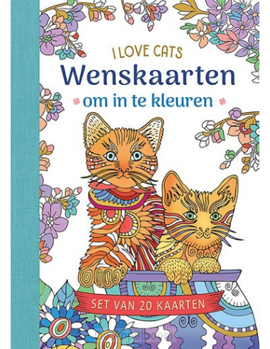 Wenskaarten om in te kleuren - I love ca