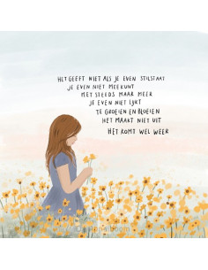 Het geeft niet als je even...