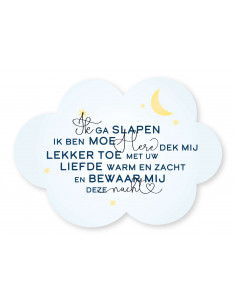 Muurvorm wolk  Ik ga...