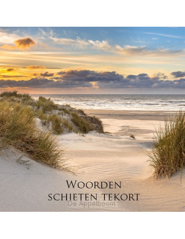 Kaart woorden schieten tekort strand