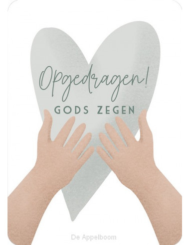 Kaart opgedragen - zegen