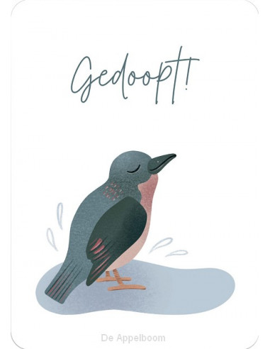 Kaart gedoopt - vogel