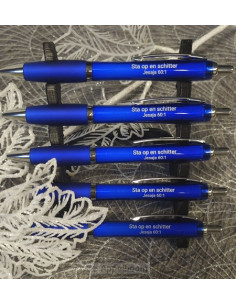 Pen blauw Sta op en...