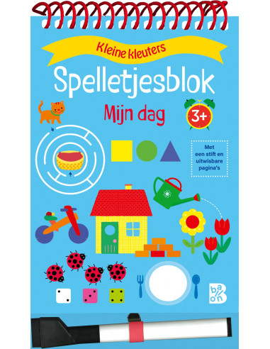 Spelletjesblok met viltstift 3+ mijn dag