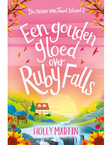 Een gouden gloed over Ruby Falls