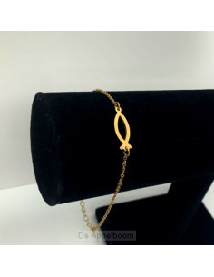 Armband ichtus visje goud