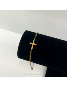 Armband kruisje goud