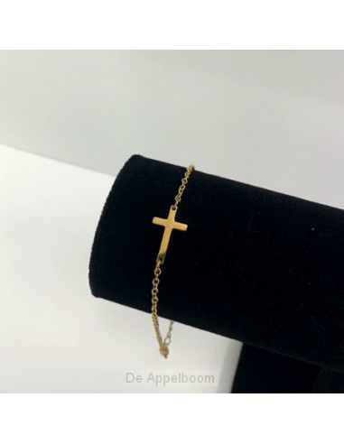 Armband kruisje goud