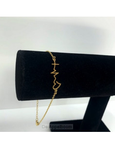 Armband hartslag goud