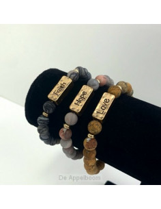 Set 2 natuurstenen armband...