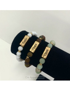 Set 1 natuurstenen armband...