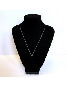 Ketting kruisje 3cm zilver