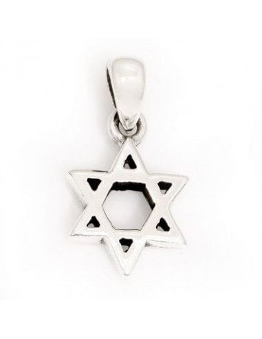 Silver pendant star of David 17mm