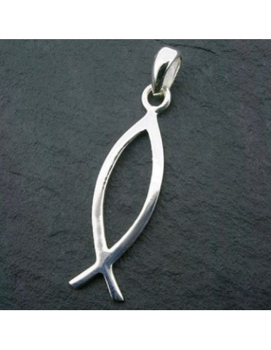 Silver pendant ichtus 32mm