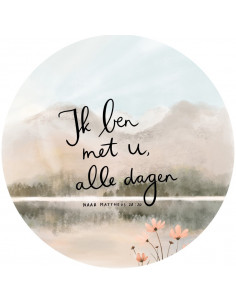 Muurcirkel Ik ben met u,...