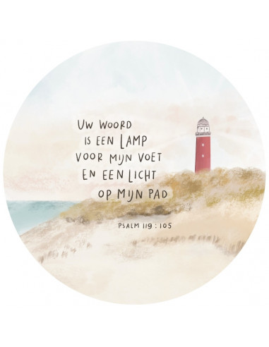 Muurcirkel Uw Woord is een lamp