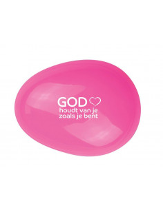 Haarborstel roze God houdt...