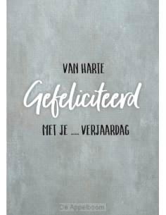 Wenskaart gefeliciteerd...