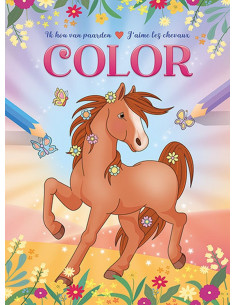 Ik hou van paarden kleurblok