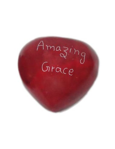 Steen hartvormig rood 4 cm amazing grace