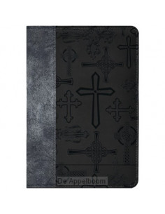 Zippered Journal Black Crosses