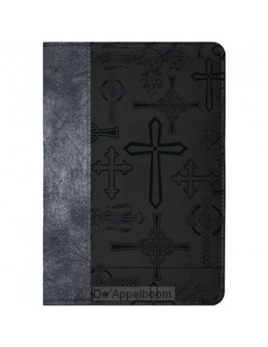 Zippered Journal Black Crosses
