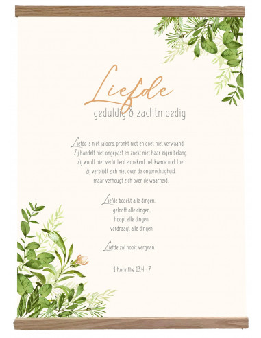 Poster textiel A4 liefde frame