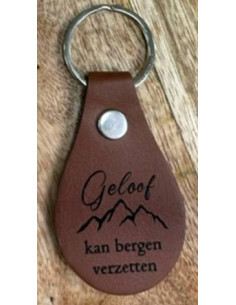 Sleutelhanger bruin Geloof...